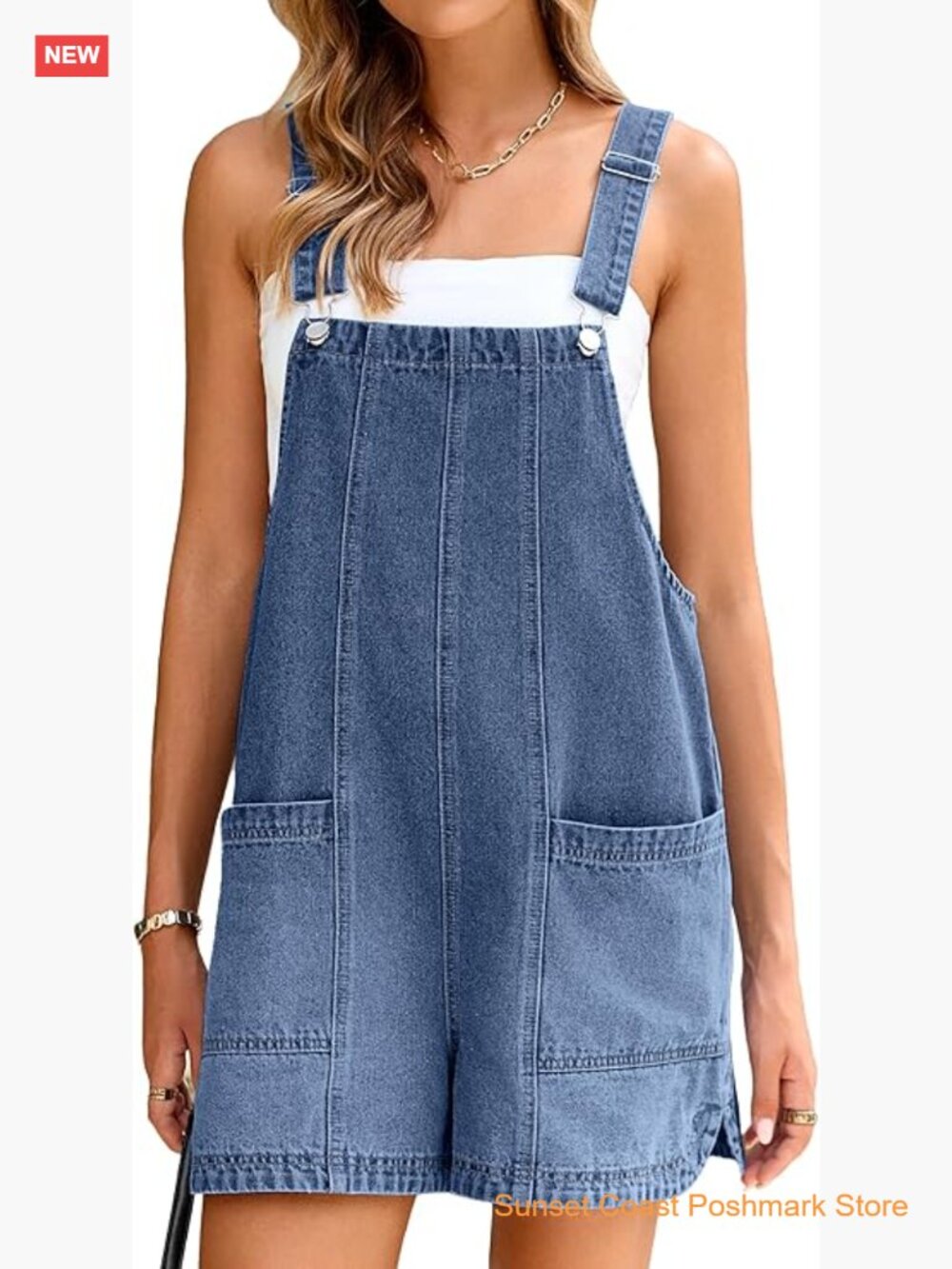 Denim Overalls Romper Loose Fit Adjustable Straps Shorts Summer Outfits